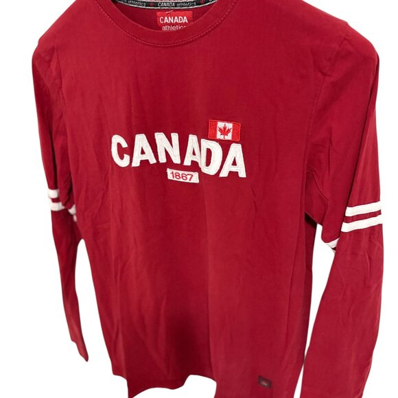 Vintage Canada 1867 Red And White Long Sleeve Shirt Men’s Size XXL - Picture 2 of 6